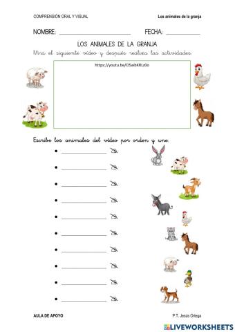 Ficha animales de la granja