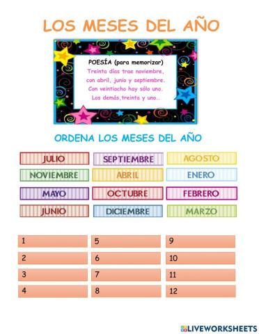 Meses del año