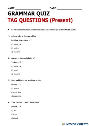 Question tags