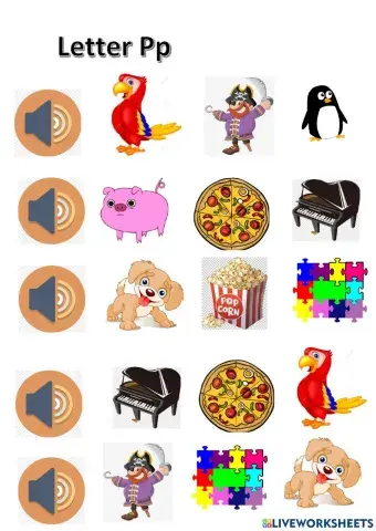Letter Pp listening