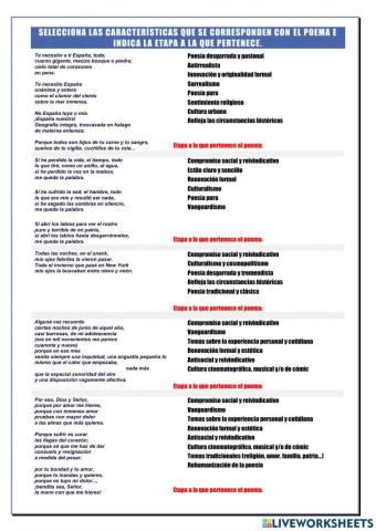 Poesía del siglo XX