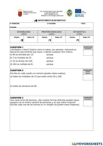 3ªEvaluación- 2ºExamen