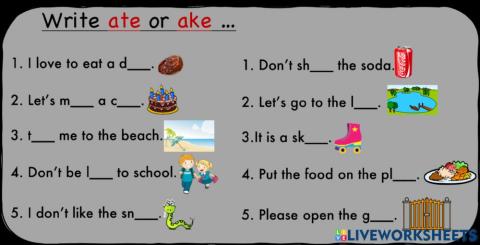 Long a sound ate and are