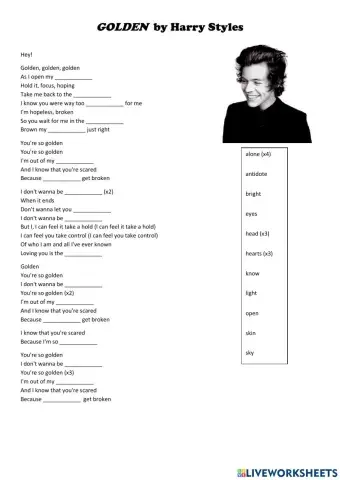 Song: GOLDEN by Harry Styles