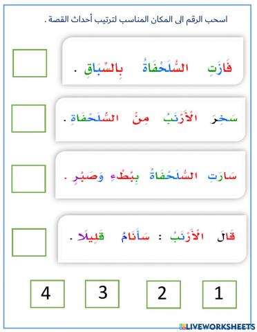 ترتيب أحداث القصة