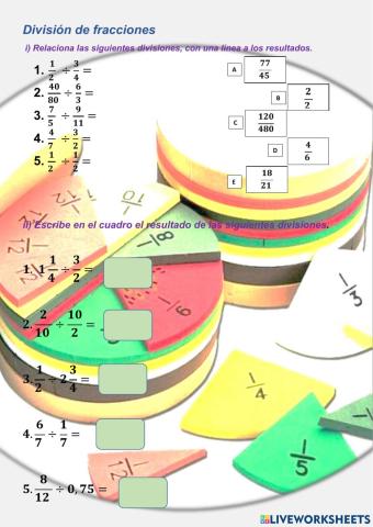 Divicionde fracciones