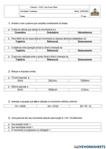 Movimento Retilíneo Uniforme