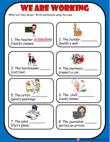 We are Working - Present Continuous