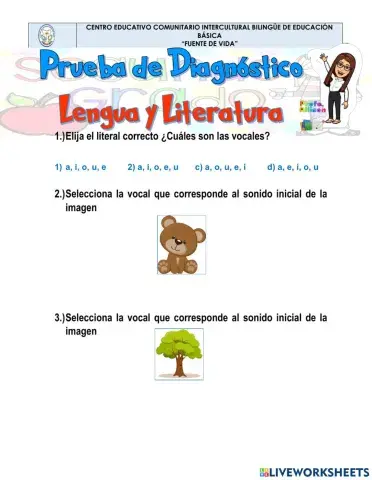 Prueba de Diagnóstico de Lengua y Literatura