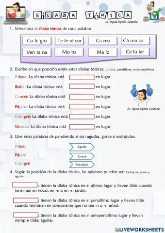 Clasificación de las palabras según su acento