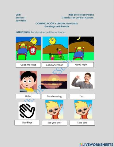 Greetings and Firewells