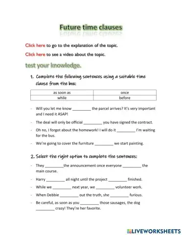 Future time clauses (Practice)