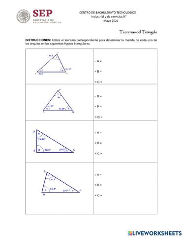 Teorema del triangulo