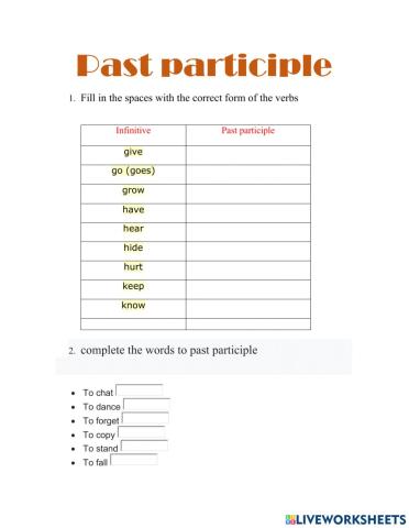 Past participle