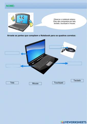 As partes do notebook