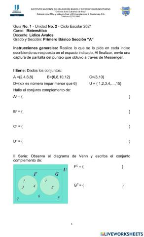 Complemento de conjuntos