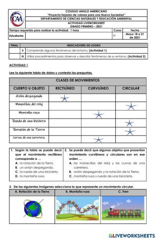 Ejercicio Práctico  Movimientos