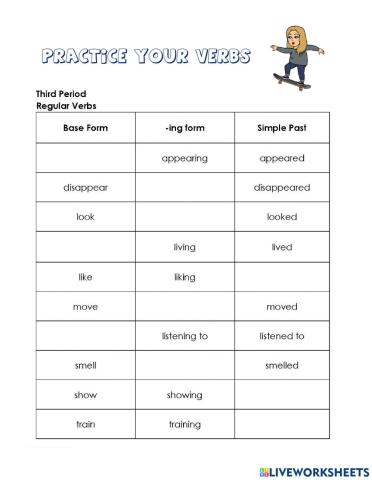 Regular Verbs