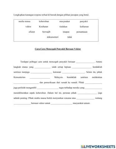 Latihan Karangan Respons Terhad