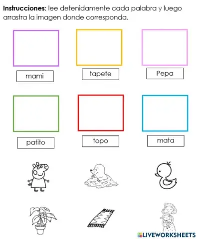 Palabras con m, p, t