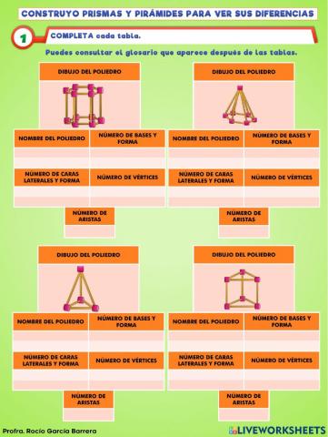 CONSTRUCCIÓN DE PRISMAS Y PIRÁMIDES - B