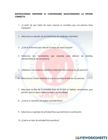 Actividad física y salud