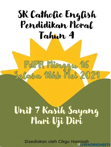 Pendidikan Moral Tahun 4 PdPRM16 Selasa 18hb Mei 2021