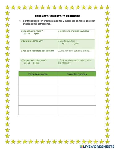 Preguntas abiertas yc erradas