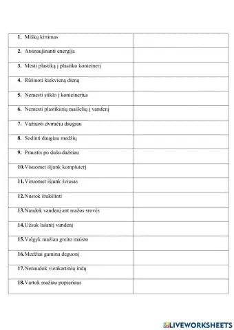 The environment vocabulary spelling self check