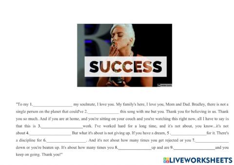 Lady Gaga success winning singer and actor