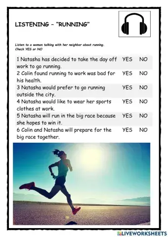 Running Listening Activity