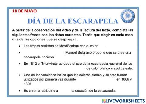 DÍA DE LA ESCARAPELA