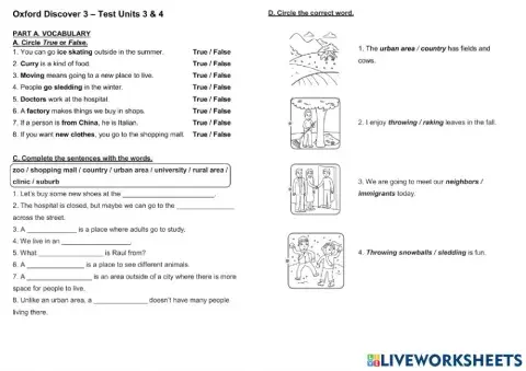 Oxford Discover 3 units 3&4