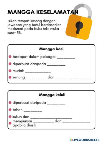 BM TAHUN 3 : MANGGA KESELAMATAN
