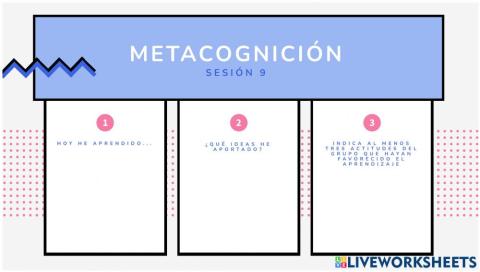 Metacognición sesión 9