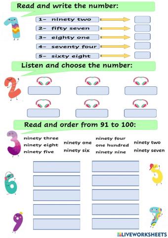 Read and write ,Listen and choose  -Order