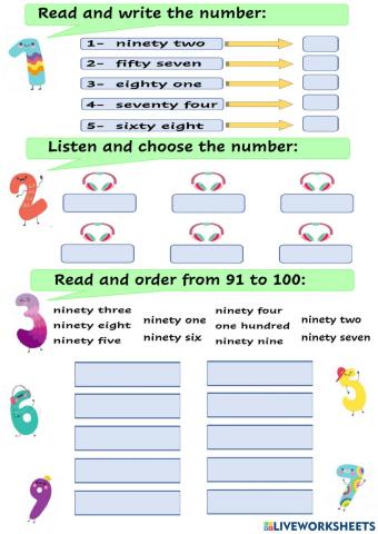 Read and write ,Listen and choose  -Order