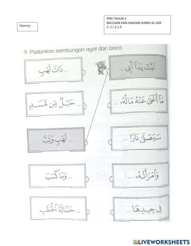 Surah Al Masad Tahun 3 PPKI