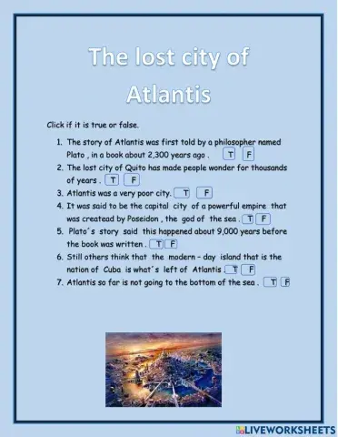 The lost city of Atlantis