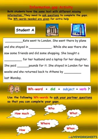 GAP ACTIVITY A traveling holidays