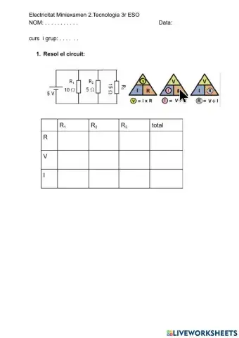 Resolució circuit  paral·lel