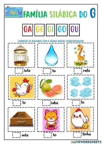 Família silábica do g