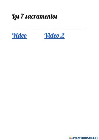 Los 7 sacramentos
