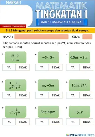Mat t1 bab 5 sebutan serupa