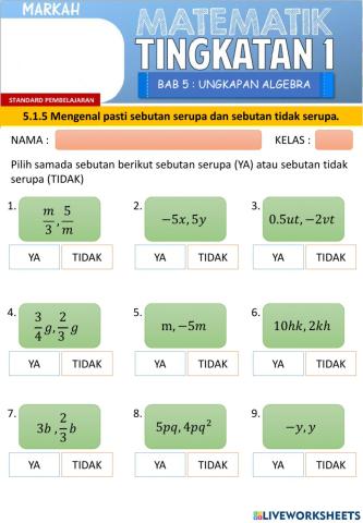 Mat t1 bab 5 sebutan serupa