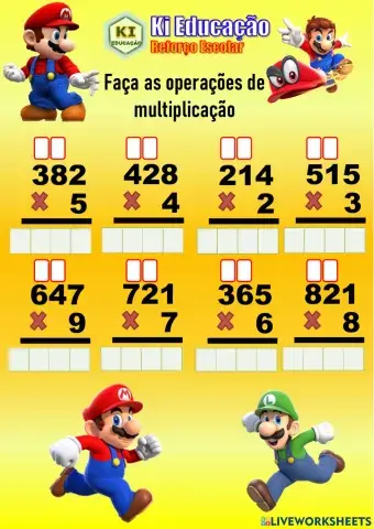 Multiplicação Um dígito - 1