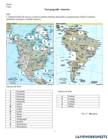 TEST GEOGRAFIE