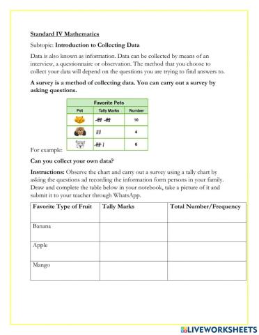 Standard IV Mathematics Tuesday May 18