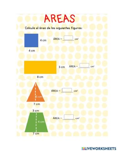 Áreas de figuras planas