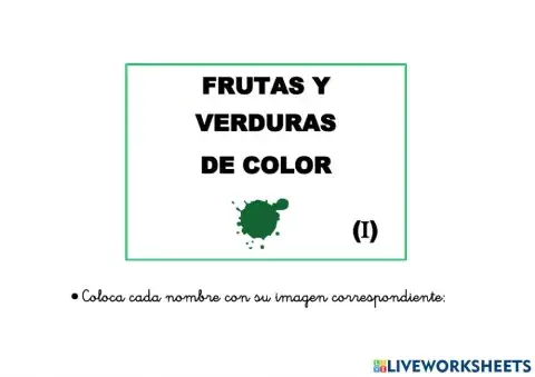Frutas y verduras de color verde - I